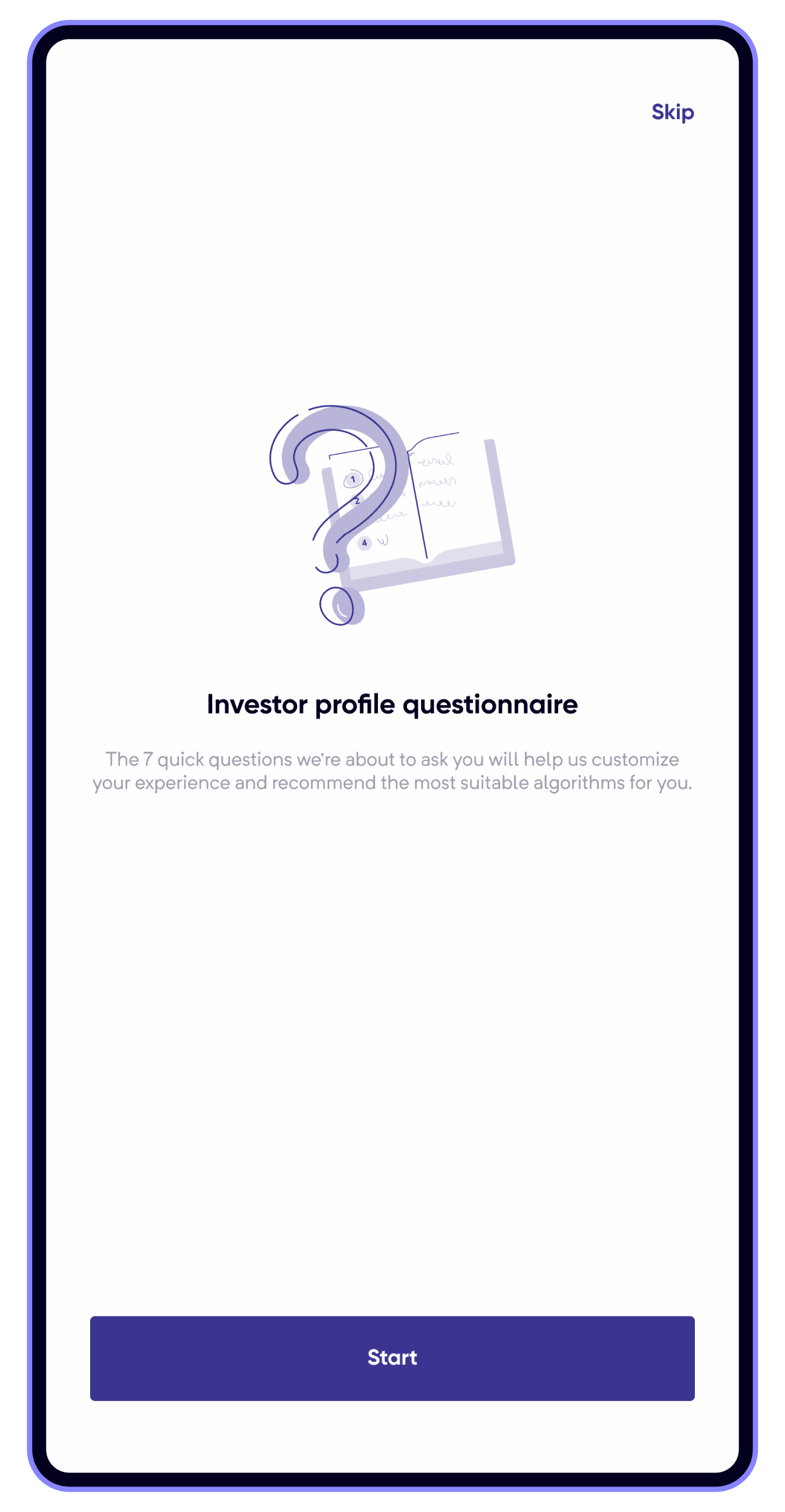 Questionnaire app ui design 01